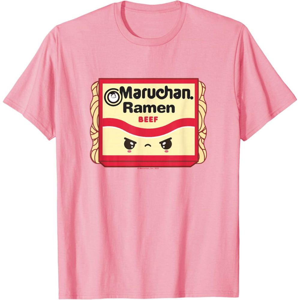 image:imageMaruchan Ramen Beef Flavor Angry Kawaii Package TShirtPink