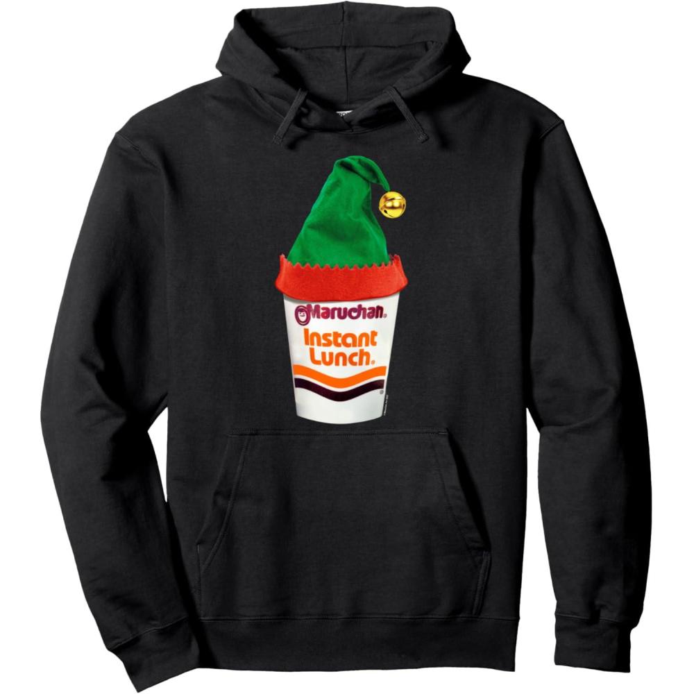 image:imageMaruchan Ramen Cup Christmas Elf Hat Pullover HoodieBlack
