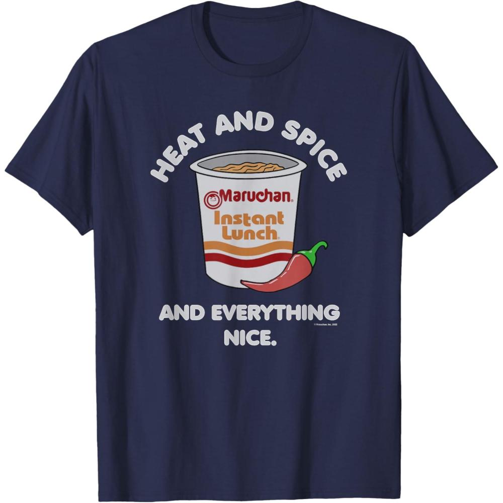 image:imageMaruchan Ramen Cup Heat And Spice Food Quote TShirtNavy Blue