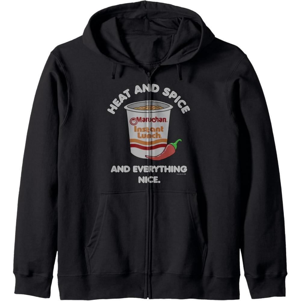 image:imageMaruchan Ramen Cup Heat And Spice Food Quote Zip HoodieBlack