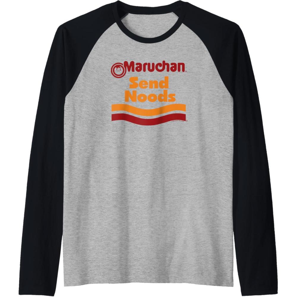 image:imageMaruchan Ramen Cup Send Noods Logo Raglan Baseball TeeBlackAthletic Heather