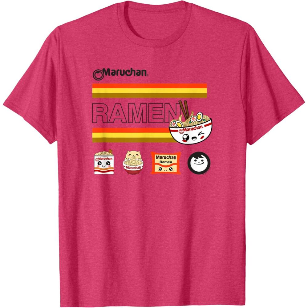 image:imageMaruchan Ramen Cute Anime Faces Logo TShirtRed Heather