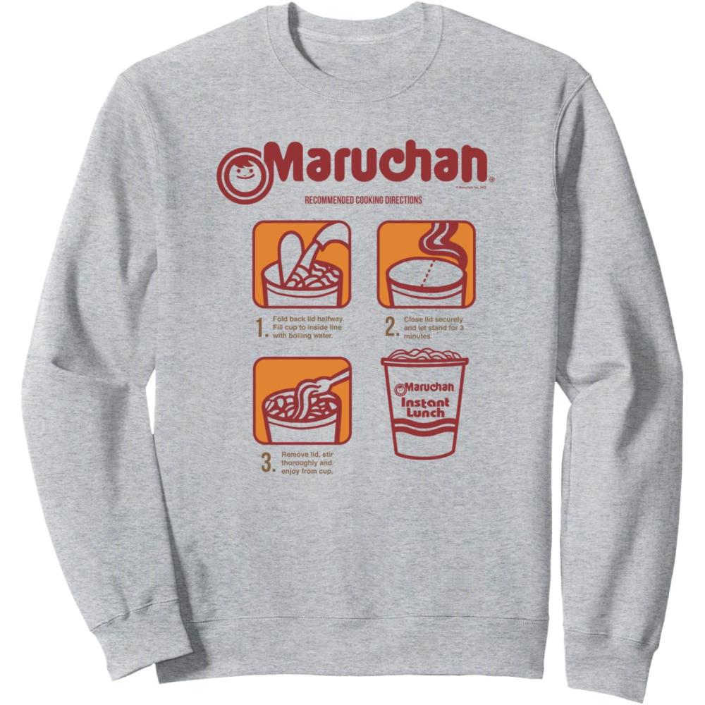 image:imageMaruchan Recommended Cooking Directions Poster SweatshirtHeather Grey