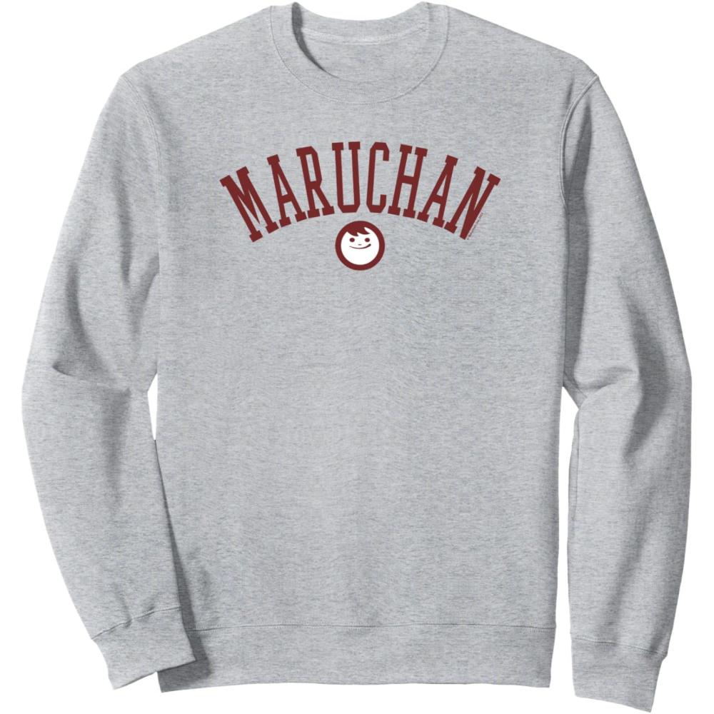 image:imageMaruchan Uni Style Classic Happy Face Logo SweatshirtHeather Grey