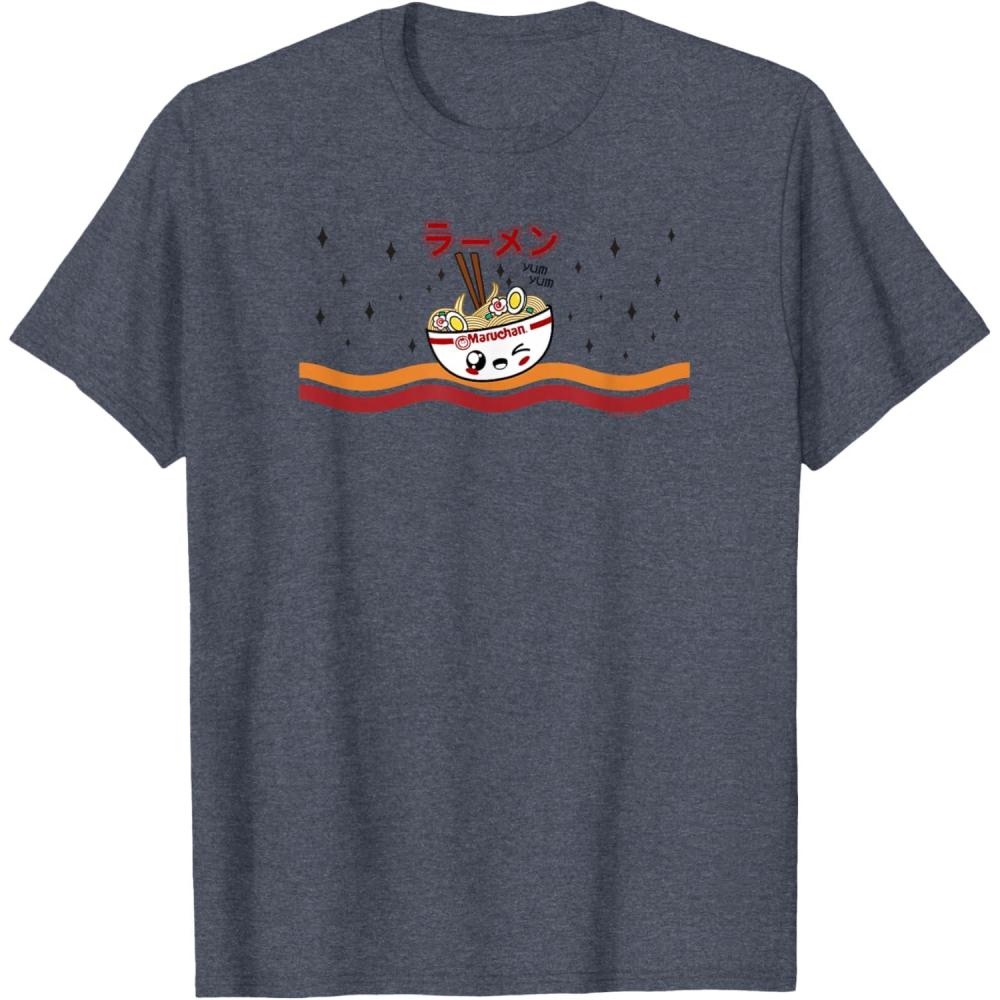 image:imageMaruchan Winking Anime Noodle Bowl TShirtHeather Blue
