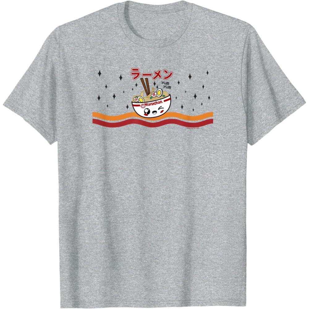image:imageMaruchan Winking Anime Noodle Bowl TShirtHeather Grey
