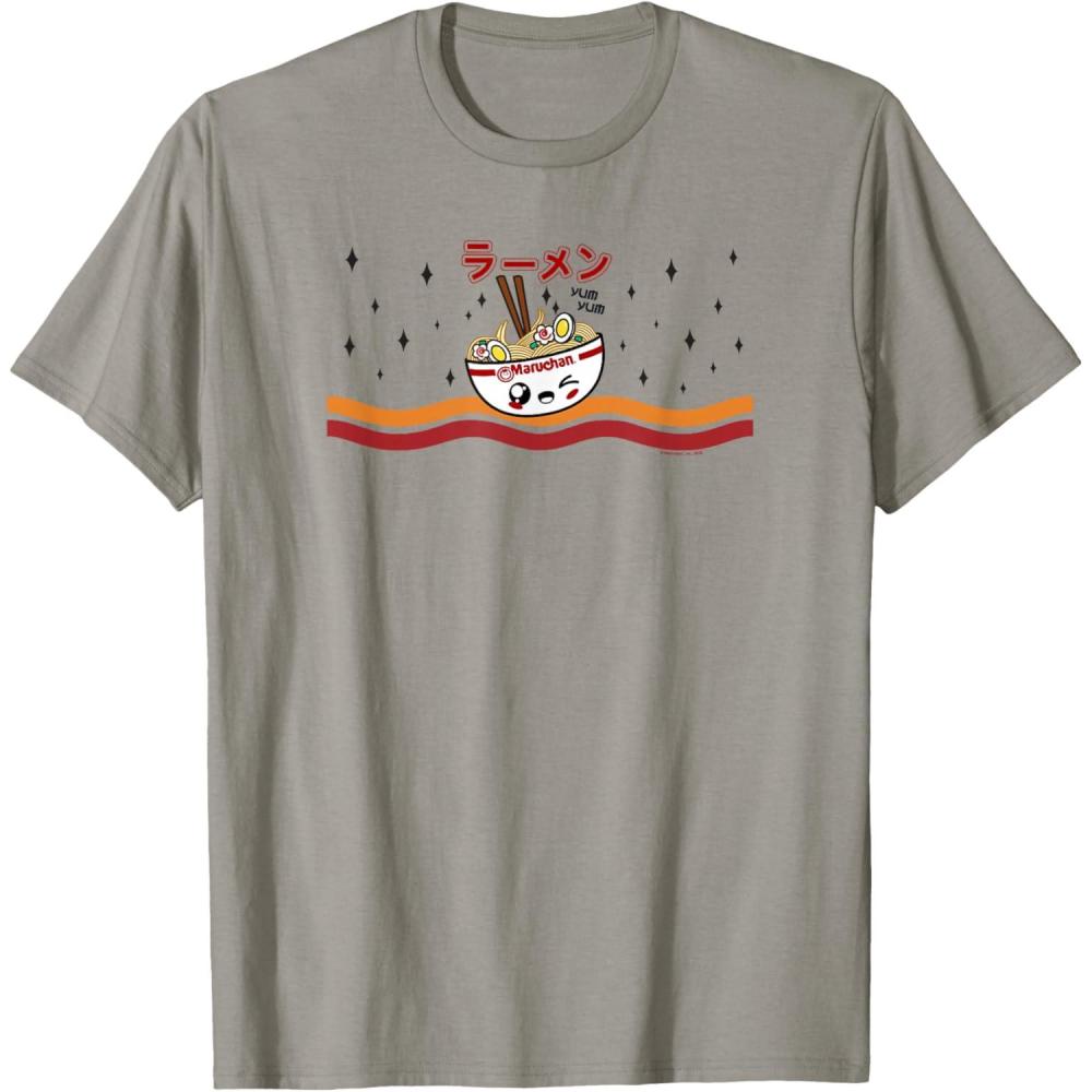 image:imageMaruchan Winking Anime Noodle Bowl TShirtSlate Grey