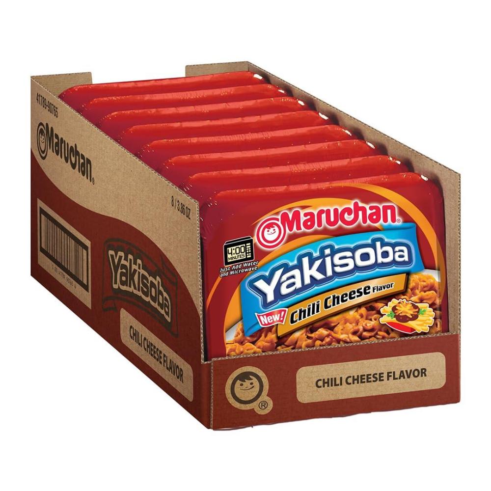 image:imageMaruchan Yakisoba Teriyaki Chicken Flavor StirFried Japanese Instant Ramen Noodles High Protein Microwavable Meal 398 Oz 8 PackChili Cheese