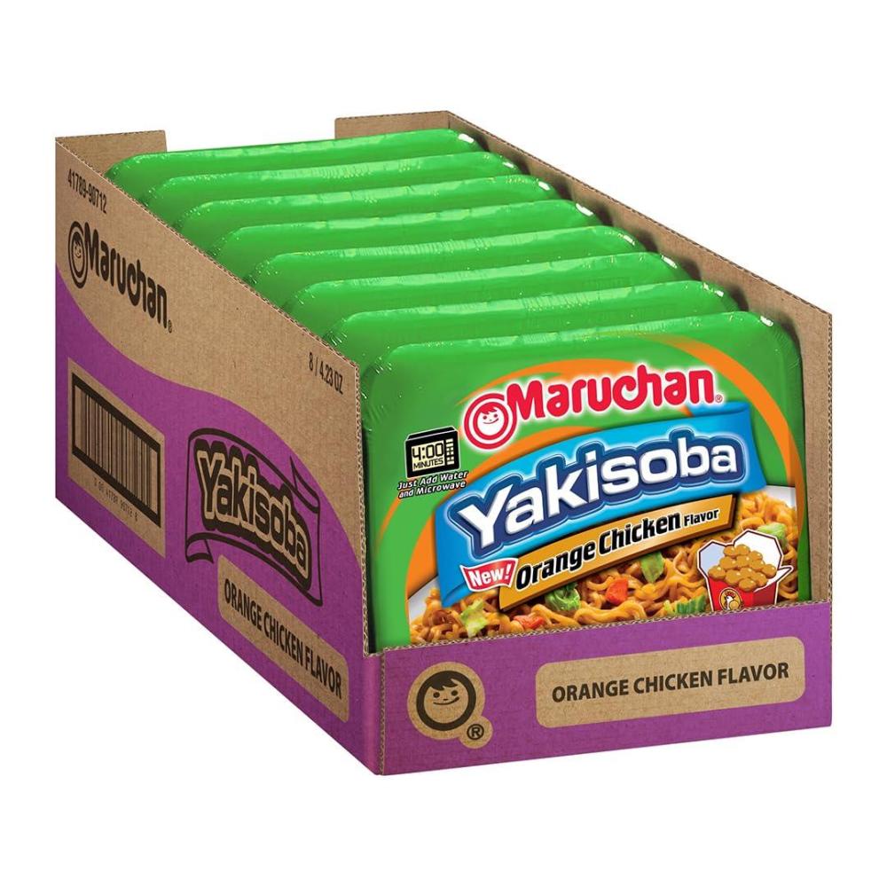image:imageMaruchan Yakisoba Teriyaki Chicken Flavor StirFried Japanese Instant Ramen Noodles High Protein Microwavable Meal 398 Oz 8 PackOrange Chicken