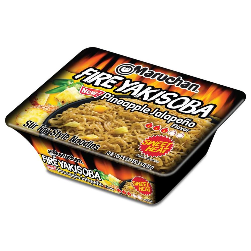 image:imageMaruchan Yakisoba Teriyaki Chicken Flavor StirFried Japanese Instant Ramen Noodles High Protein Microwavable Meal 398 Oz 8 PackPineapple Jalapeno