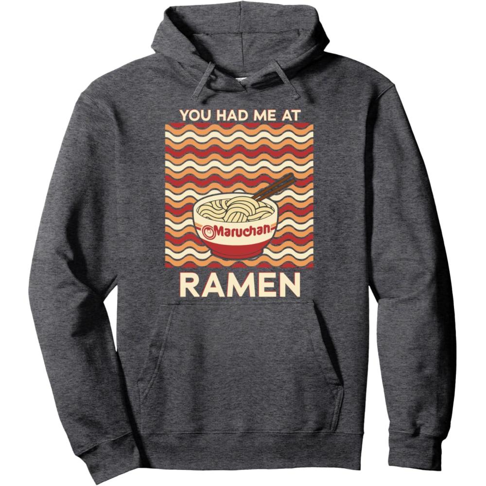 image:imageMaruchan You Had Me At Ramen Noodle Bowl Pullover HoodieDark Heather Grey