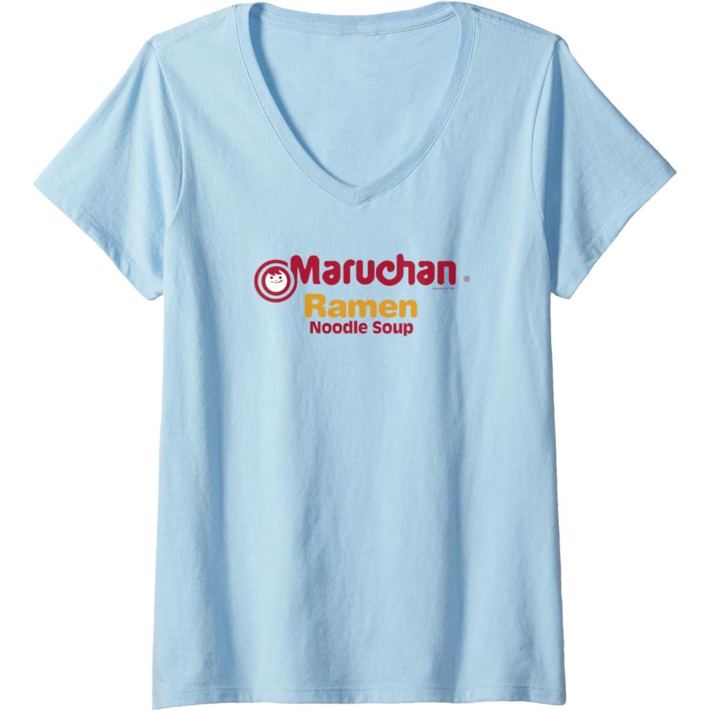 image:imageWomens Maruchan Instant Lunch Ramen Noodle Soup Logo VNeck TShirtBaby Blue