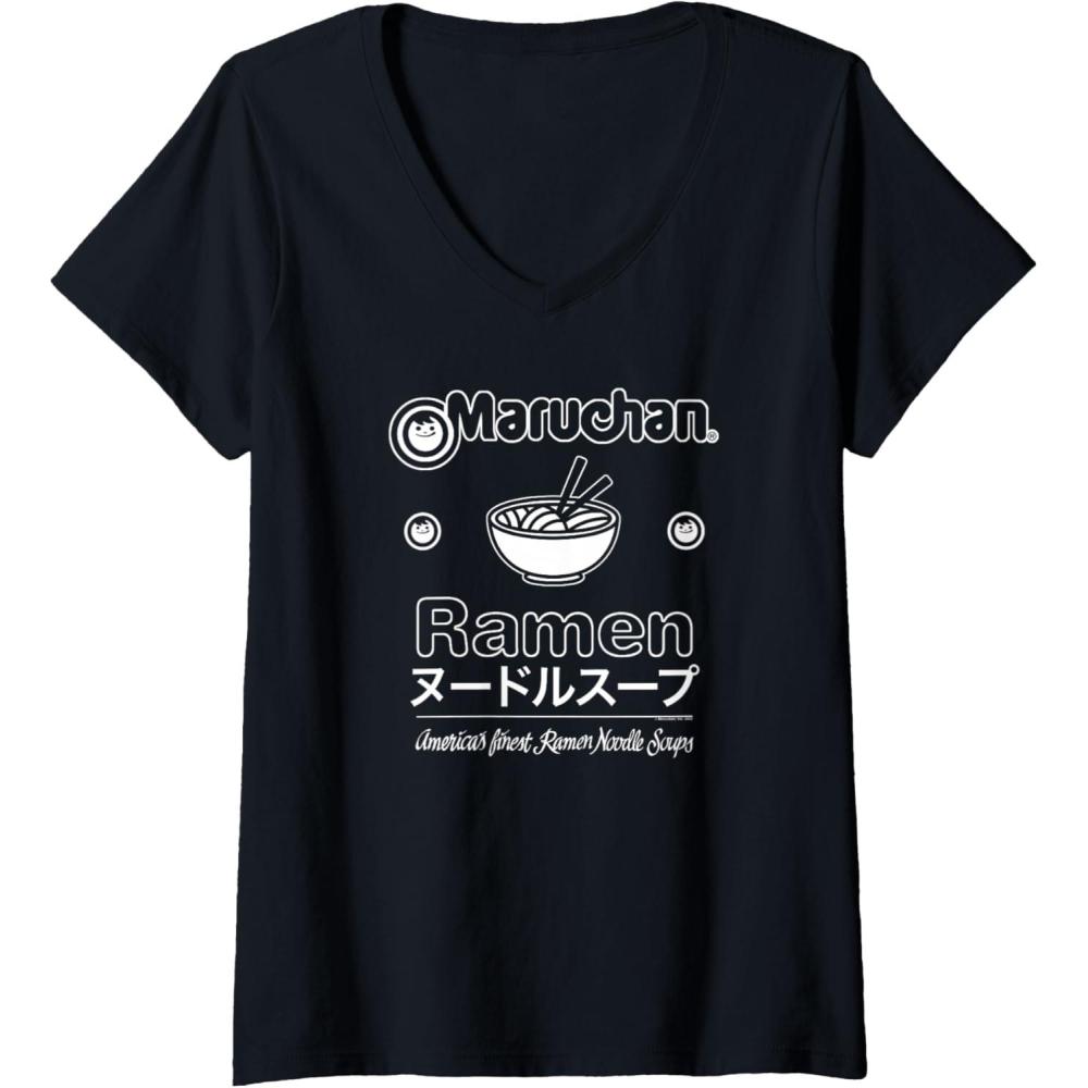 image:imageWomens Maruchan Katakana Americans Finest Ramen Noodle Soup VNeck TShirtBlack