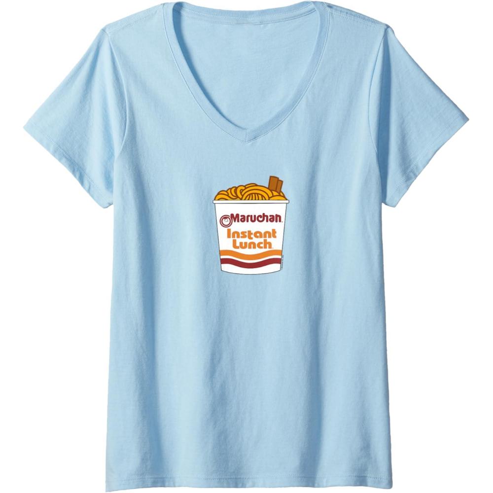 image:imageWomens Maruchan Ramen Noodle Cup With Chop Sticks VNeck TShirtBaby Blue
