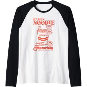 image:imageMaruchan Americas Finest Ramen Noodle Soups Promotional Raglan Baseball TeeBlackWhite