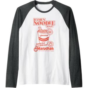 image:imageMaruchan Americas Finest Ramen Noodle Soups Promotional Raglan Baseball TeeDark Heather GreyWhite