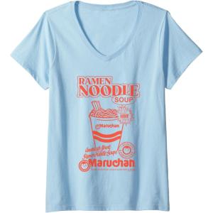 image:imageMaruchan Americas Finest Ramen Noodle Soups Promotional VNeck TShirtBaby Blue