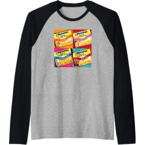 image:imageMaruchan Artsy Flavor Grid Poster Raglan Baseball TeeBlackAthletic Heather