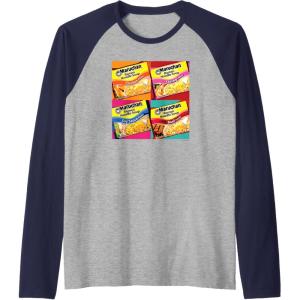image:imageMaruchan Artsy Flavor Grid Poster Raglan Baseball TeeNavy BlueAthletic Heather