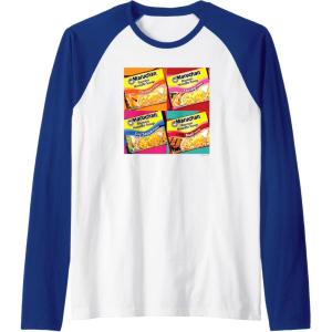 image:imageMaruchan Artsy Flavor Grid Poster Raglan Baseball TeeRoyal BlueWhite
