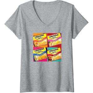 image:imageMaruchan Artsy Flavor Grid Poster VNeck TShirtHeather Grey
