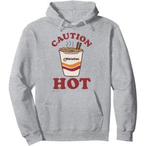image:imageMaruchan Caution Hot Steaming Noodle Cup Pullover HoodieHeather Grey