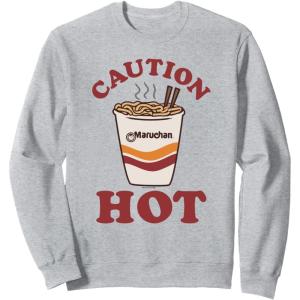 image:imageMaruchan Caution Hot Steaming Noodle Cup SweatshirtHeather Grey