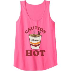 image:imageMaruchan Caution Hot Steaming Noodle Cup Tank TopNeon Pink