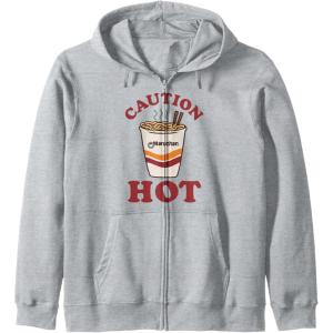 image:imageMaruchan Caution Hot Steaming Noodle Cup Zip HoodieHeather Grey