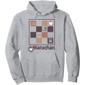 image:imageMaruchan Checkered Noodle Icons Poster Pullover HoodieHeather Grey
