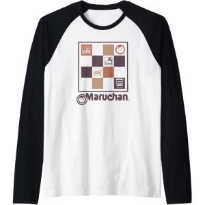 image:imageMaruchan Checkered Noodle Icons Poster Raglan Baseball TeeBlackWhite