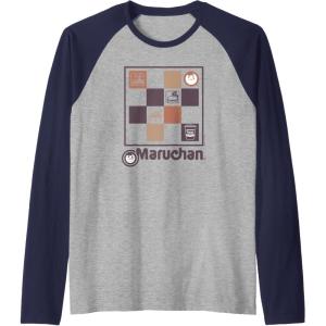 image:imageMaruchan Checkered Noodle Icons Poster Raglan Baseball TeeNavy BlueAthletic Heather