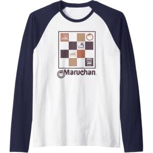 image:imageMaruchan Checkered Noodle Icons Poster Raglan Baseball TeeNavy BlueWhite