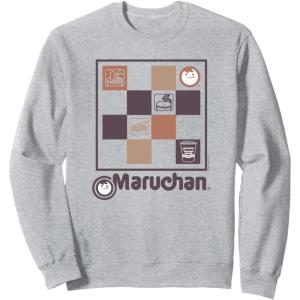 image:imageMaruchan Checkered Noodle Icons Poster SweatshirtHeather Grey