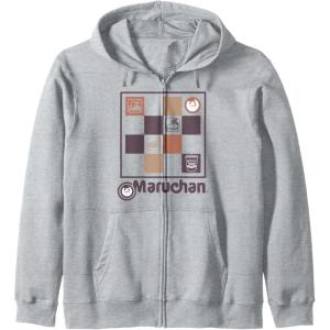 image:imageMaruchan Checkered Noodle Icons Poster Zip HoodieHeather Grey