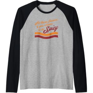 image:imageMaruchan Choose To Be Spicy Humor Raglan Baseball TeeBlackAthletic Heather
