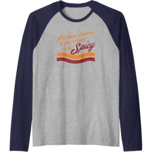 image:imageMaruchan Choose To Be Spicy Humor Raglan Baseball TeeNavy BlueAthletic Heather
