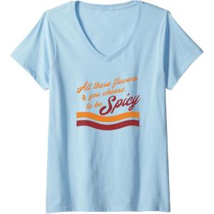 image:imageMaruchan Choose To Be Spicy Humor VNeck TShirtBaby Blue