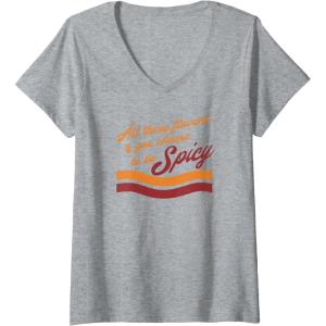 image:imageMaruchan Choose To Be Spicy Humor VNeck TShirtHeather Grey