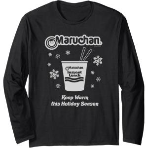 image:imageMaruchan Christmas Instant Lunch Keep Warm Holiday Season Long Sleeve TShirtBlack