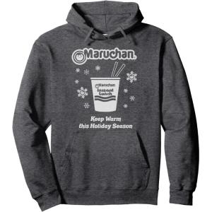 image:imageMaruchan Christmas Instant Lunch Keep Warm Holiday Season Pullover HoodieDark Heather Grey