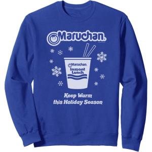 image:imageMaruchan Christmas Instant Lunch Keep Warm Holiday Season SweatshirtRoyal Blue