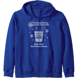 image:imageMaruchan Christmas Instant Lunch Keep Warm Holiday Season Zip HoodieRoyal Blue