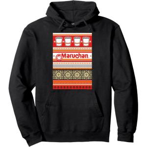 image:imageMaruchan Christmas Instant Lunch Ugly Sweater Style Pullover HoodieBlack