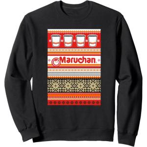 image:imageMaruchan Christmas Instant Lunch Ugly Sweater Style SweatshirtBlack