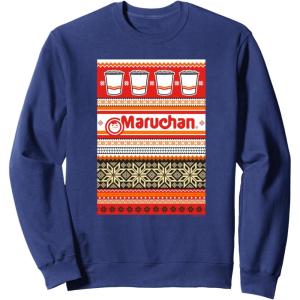 image:imageMaruchan Christmas Instant Lunch Ugly Sweater Style SweatshirtNavy Blue