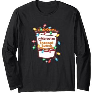 image:imageMaruchan Christmas Lights Holiday Season Reman Cup Logo Long Sleeve TShirtBlack