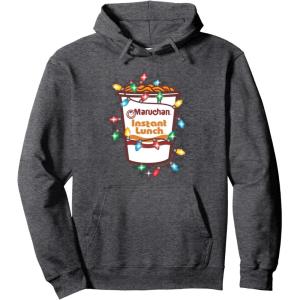 image:imageMaruchan Christmas Lights Holiday Season Reman Cup Logo Pullover HoodieDark Heather Grey