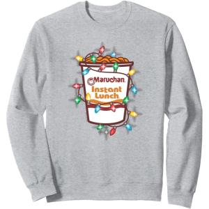 image:imageMaruchan Christmas Lights Holiday Season Reman Cup Logo SweatshirtHeather Grey
