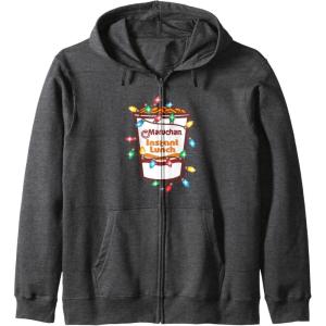 image:imageMaruchan Christmas Lights Holiday Season Reman Cup Logo Zip HoodieDark Heather Grey
